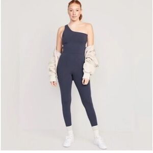 Women’s Blue One-Shoulder PowerChill 7/8-Length Bodysuit